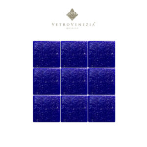 Mosaico Color azul cobalto obscuro “F063” 2×2 – Vetro Venezia