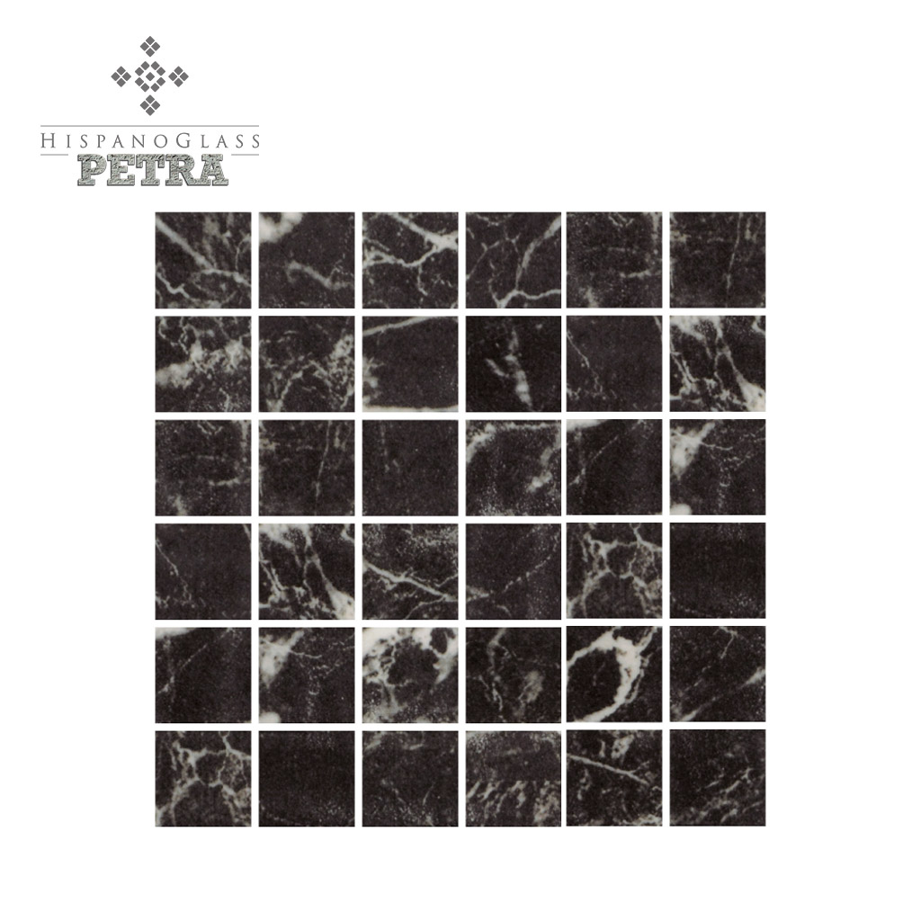Petra Mármol Nero 2.5×2.5 cms, Línea Petra – Italo Vitreo