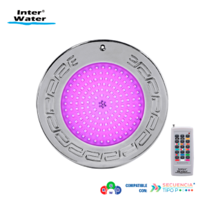 Reflector Inter NOVA LED Acero Inox, RGBW, 25 cms, con control – Inter Water