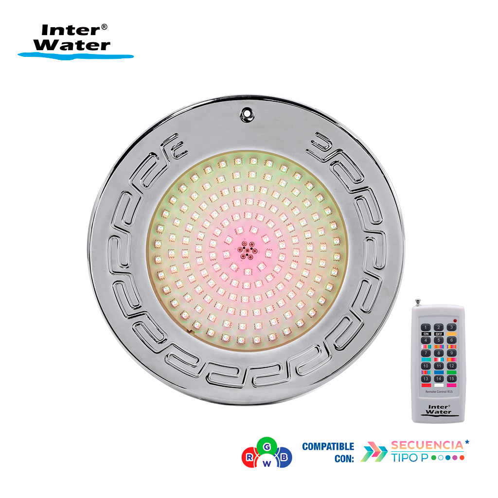 Reflector Inter NOVA LED Acero Inox, RGBW, 25 cms, con control – Inter Water - Imagen 9