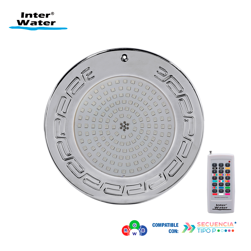 Reflector Inter NOVA LED Acero Inox, RGBW, 25 cms, con control – Inter Water - Imagen 10