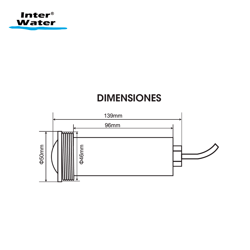 Reflector NOVA LED para 1½” – Inter Water - Imagen 5